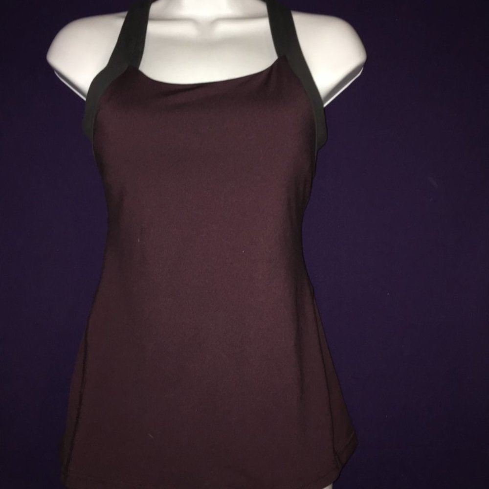 Lucy Burgundy workout tank small